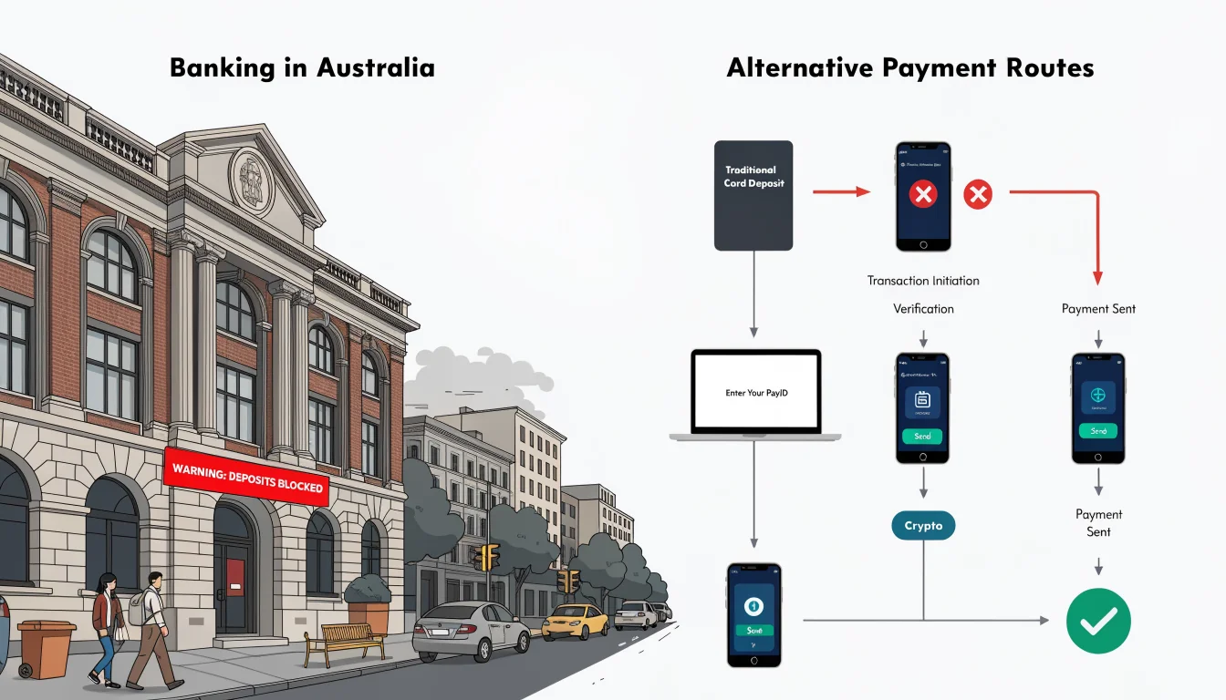 Bank transaction blocked, PayID and crypto alternatives
