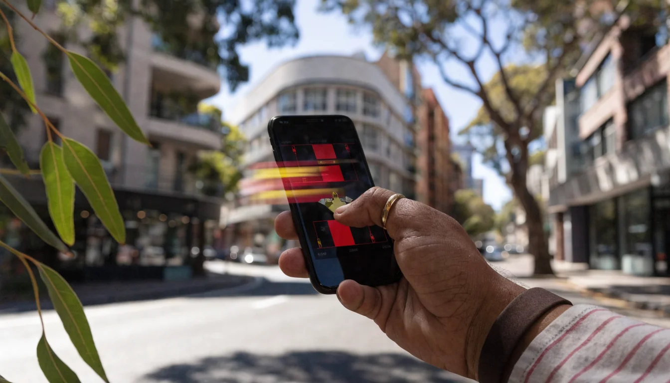Hand tapping gamble feature on a smartphone