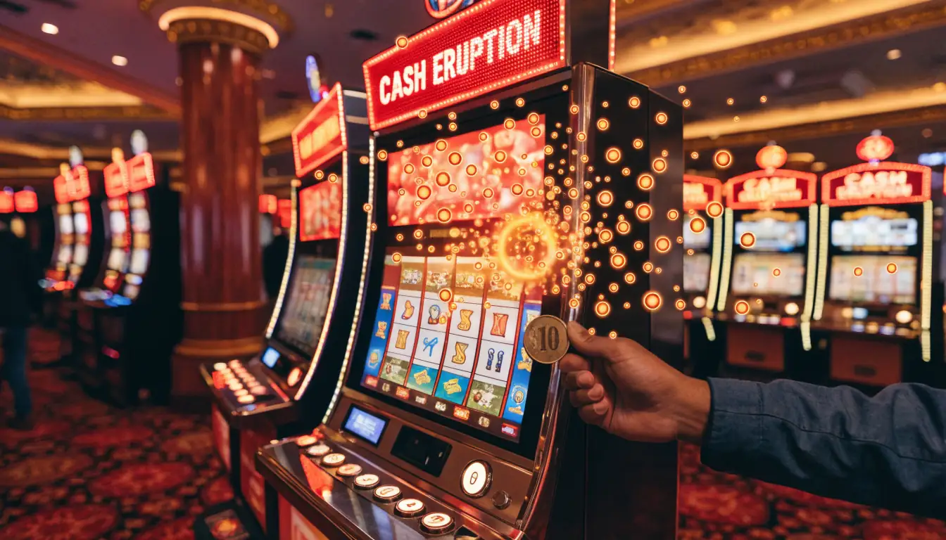 Slot machine offering 500 spins after a small deposit