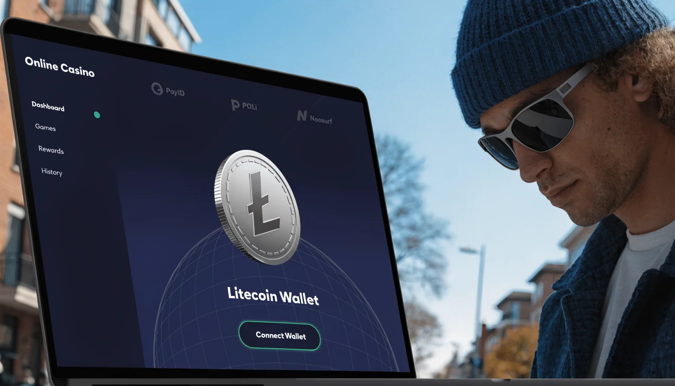 Player using Litecoin‑only payment on casino dashboard